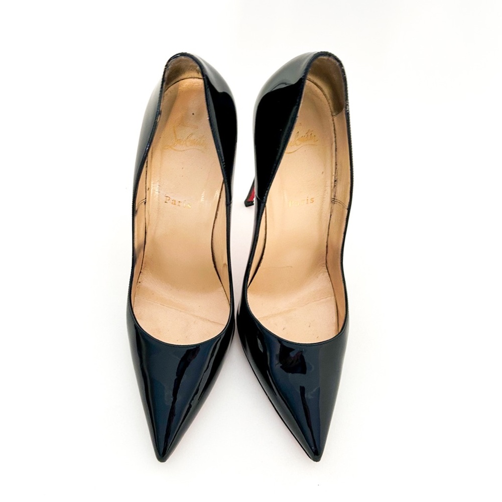 Christian Louboutin So Kate Black Patent Leather High Heel Pointed Toe Pumps 41 - Picture 2 of 11